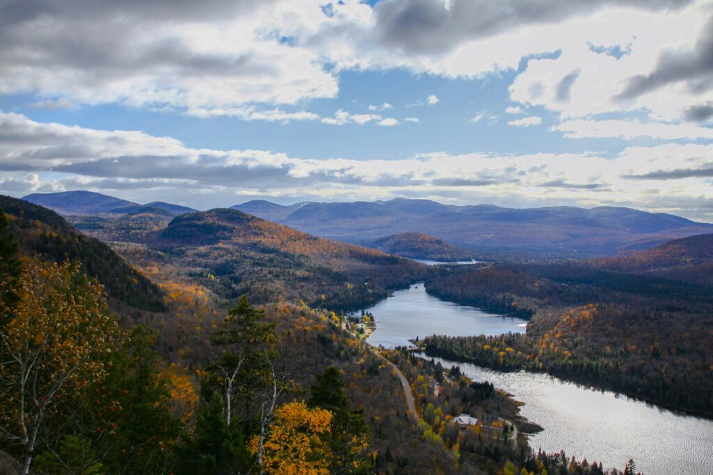 Mountains and river