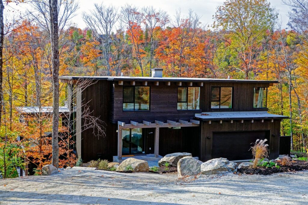 Vue extérieure d'une de nos locations de chalet à Mont-Tremblant